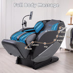 MYTHIA 2026 A303C Massage Chair  Full Body Zero Gravity Recliner with SL Track  Body Scan  12 Auto Modes  Lumbar Heat  Bluetooth App  Wireless Charge  and Foot Rollers for Home and Office (Black)