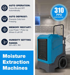 MOUNTO Pro Restoration Bundle – 8× AM33 Air Movers, 1× DH165 Industrial LGR Dehumidifier, 1× HEPA 500 Air Scrubber – Complete Drying & Air Filtration Package