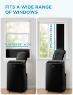 Midea Duo 14,000 BTU (12,000 BTU SACC) High Efficiency Inverter Ultra Quiet Portable Air Conditioner, with Heat up to 550 Sq. Ft., Works with Alexa/Google Assistant, with Remote Control & Window Kit