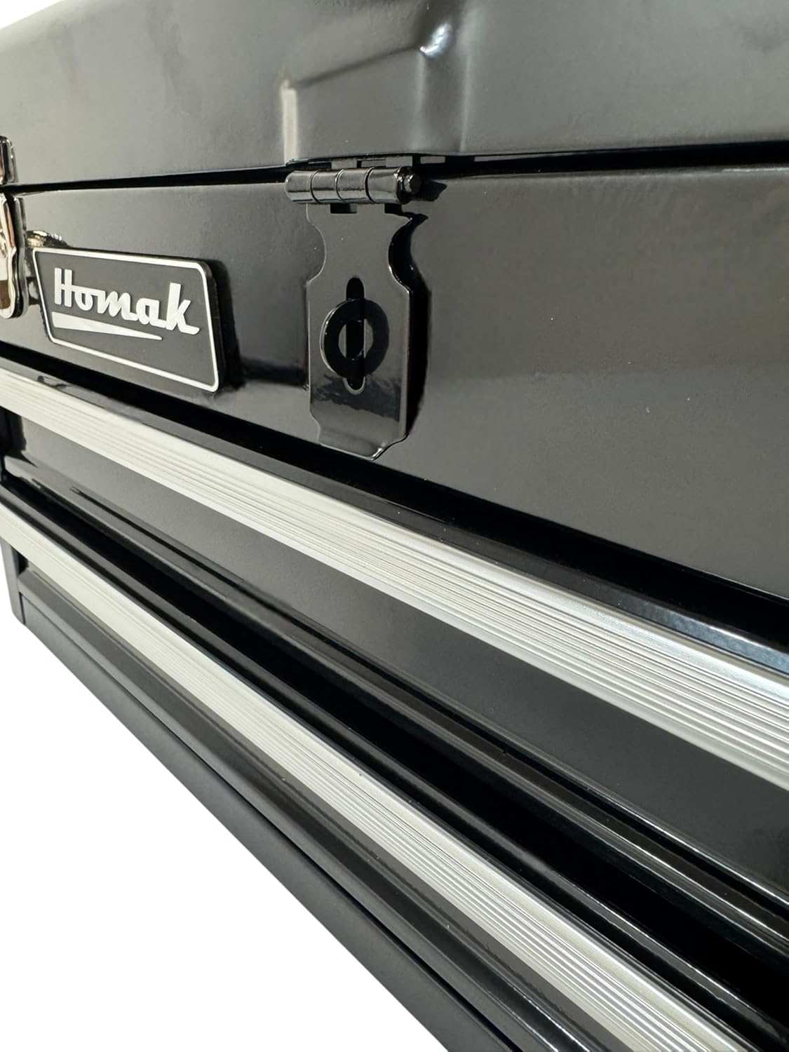 Homak 2 Drawer Ball Bearing Toolbox Chest, Black, 20 Inches