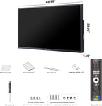 SYLVOX New 55” Outdoor Smart TV  Superior Waterproof Performance  Upgraded Matte Finish for Enhanced Anti-Glare Effect  Full Metal  with Dolby Atoms  2000nits  Full Sun Pool Pro 2.0+ Series