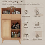 Kitchen Storage Cabinet, Buffet Cabinet with Doors and Adjustable Drawers, Modern Accent Sideboard Coffee Bar Cabinet for Living Room, Dining Room, Entryway, Oak