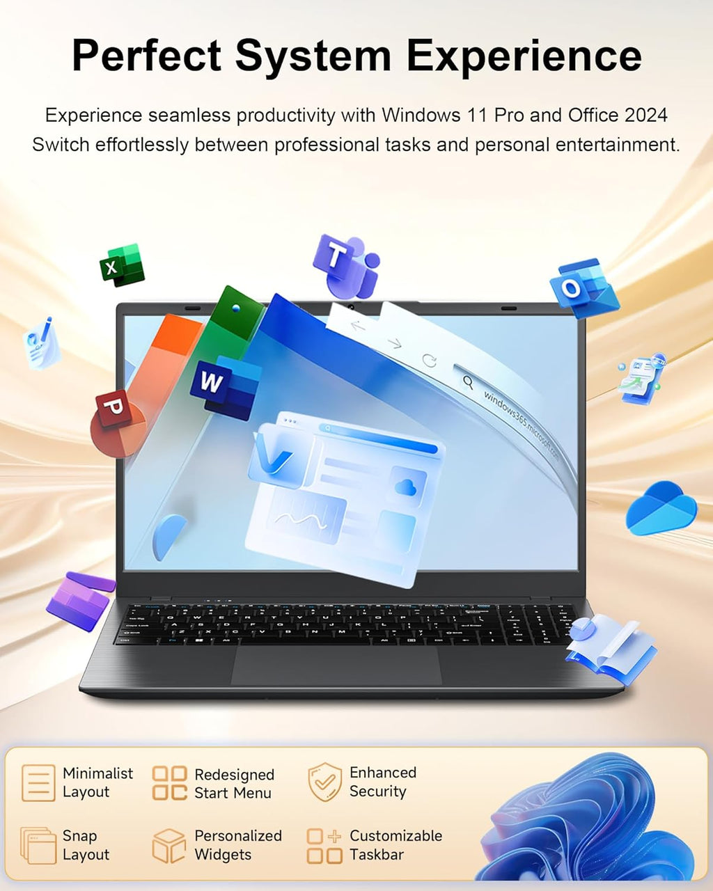 15.6" Laptop Computer  Laptop with 16GB RAM 512B SSD  Gold 6500Y (Up to 3.4GHz)  1080P FHD IPS Display  Type-C  HDMI  USB3.2  WIFI  Bluetooth  Long Battery Life  Laptops for Business & Student