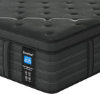 Extra Firm King Mattress .14 inch Gel Memroy Foam Hybrid Mattress for Extra Lumbar & Hip Support - Foam Encased Solid edge - Extra Firm Dual Side Flippable - Fiberglass-Free, CertiPUR-US Certified