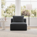 Novilla Modular Sectional Sofa, Modern Cloud Sectional Couch with Smarts Coil® Support, Upholstered Boneless Couch for Living Room Apartments Bedroom, No Assembly Required, Dark Gray (Armless Chair)