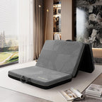 Tri Folding Mattress Queen Size - Memory Foam Tri-fold Mattres, Handle & Non-Slip Bottom, Portable Foldable Sofa Bed Floor Chair for Travel RV Camping Guest Yoga - 4 Inch, 78"x58"x4"