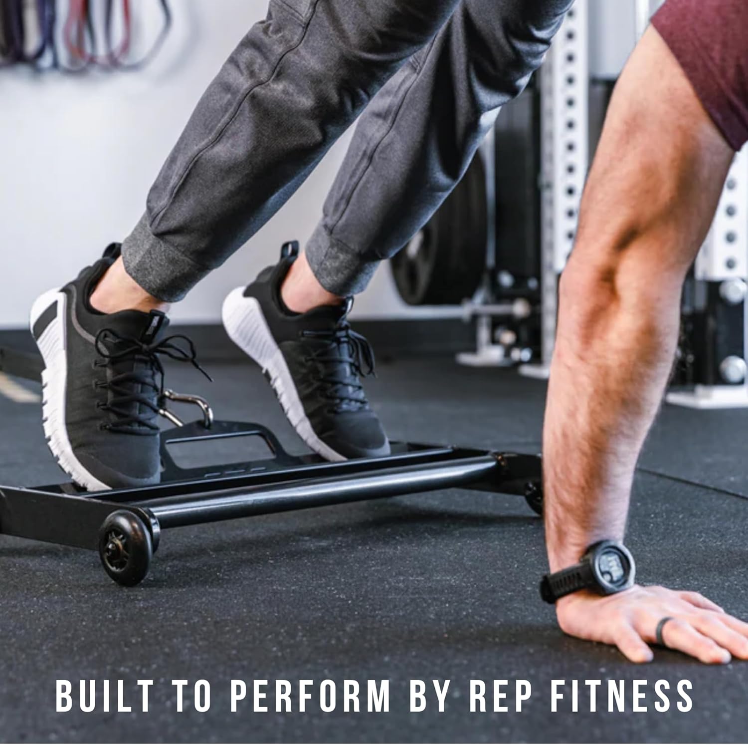 REP Fitness Glute Ham Roller, Ab Exercise Machine for Home Gym, Core Trainer with Wheels, Leg Curl and Hip Extension Equipment, Workout Slider for Hamstrings, Abs, Glutes, and Strength Training