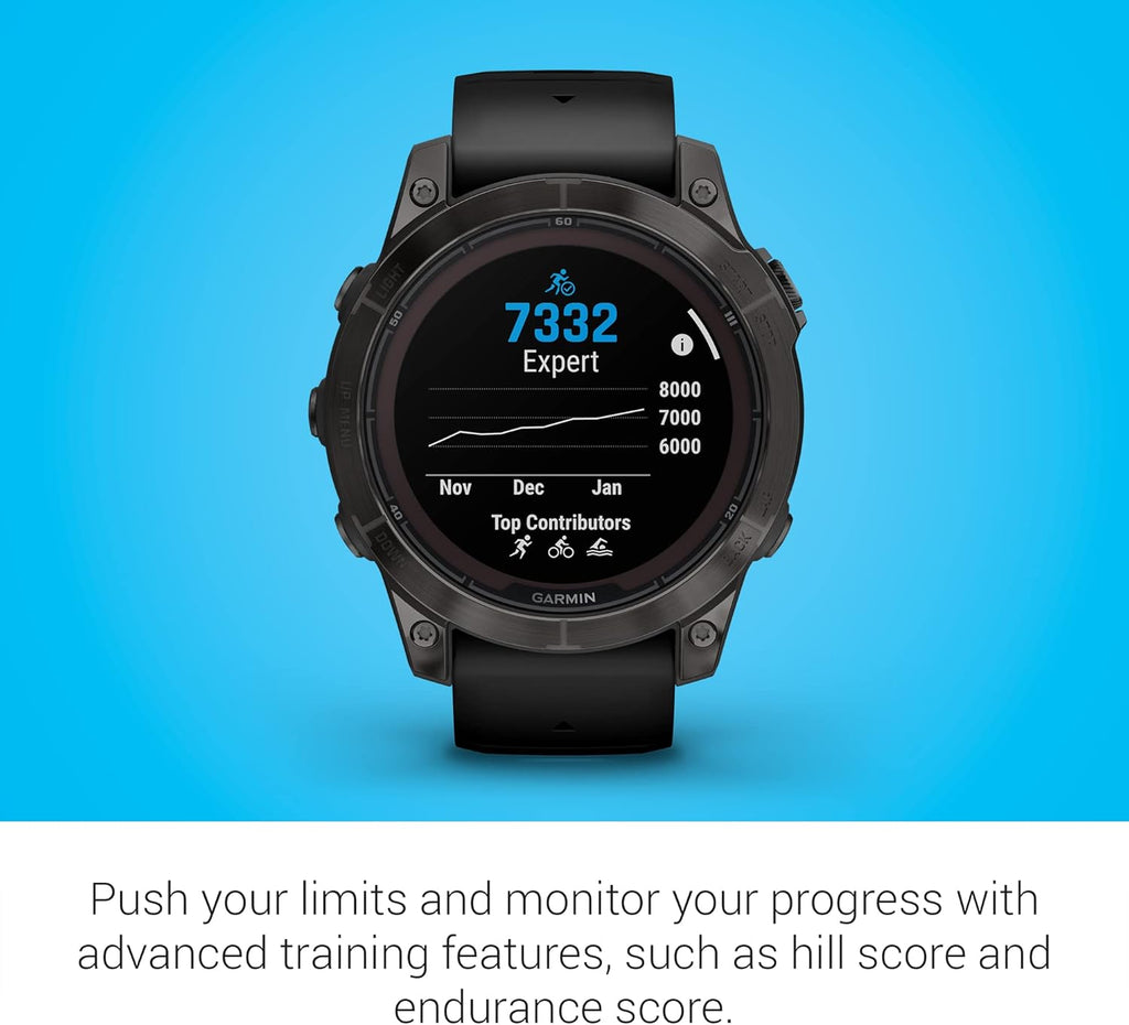 Garmin fēnix 7 Pro Sapphire Solar  Multisport GPS Smartwatch  Built-in Flashlight  Solar Charging Capability  Black  47 mm (Renewed)