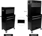 RYH 6 Drawers Rolling Tool Chest & Tool Box on Wheels | Heavy Duty Metal Cart with Ball Bearing Drawers | Fits US General Tool Box for Garage Storage (Black, 6 Drawers 3 in 1/51.99" H × 20.87" W)