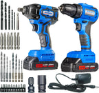 ACDelco Brushless Combo Kit, 251 Ft-lbs (350Nm) Impact Wrench & 400 In-lbs Drill, 1/2" & 3/8" Chuck, (2) 2.0Ah Batteries & Charger, 2600 RPM, 20V 2-Tool Power Kit, ARI20132-K1