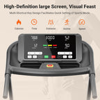 THERUN Incline Treadmill, 0-12% Auto Incline Treadmill for Running and Walking, 300 lbs Weight Capacity, Wide Belt,3.0HP,18" LED Screen, 2 Layers Shock-Absorbing