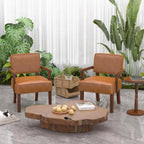 Accent Chair, PU Leather Living Room Chairs Oversize with Soft Seat and Armrests for Living Room Dinning Room Bedroom Reading Room Waiting Room