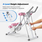 MERACH Ab Machine, Adjustable Ab Trainer Machine, AB Workout Equipment for Home Gym, Independent Dual Tracks for Mountain Climber, Foldable for Home Exercise, Load Capacity 440 LBS