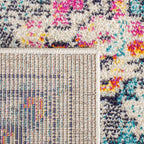 SAFAVIEH Area Rug 9x12 - Madison Collection - Large - Cream & Blue, Boho Chic Distressed Medallion Design, Non-Shedding & Easy to Clean, Ideal for Living Room, Bedroom, Dining Space (MAD473B)