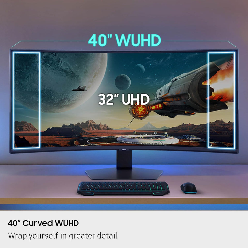 Samsung 40” Odyssey G7 (G75F) WUHD Resolution  180Hz  Curved Gaming Monitor  1ms Response Time (GtG)  VESA DisplayHDR™ 600  AMD FreeSync™ Premium Pro  LS40FG75DENXZA  2025