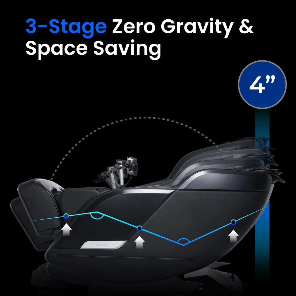 Osaki Vibe 4D l 4D Massage Mechanism l Automatic Body Scan l Deep Calf-Kneading l Space-Saving Technology l 3-Stage Zero Gravity l 32-Cell Full Body Air Massage (Brown)
