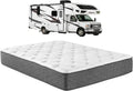 WanderRest 12” Cool Hybrid RV Mattress, Short Queen 60x74, Plush-Medium Gel Memory Foam & Pocketed Coil Bed for RV, Camper or Travel Trailer, Cooling Comfort, Made in USA
