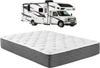 WanderRest 12” Cool Hybrid RV Mattress, Short Queen 60x74, Plush-Medium Gel Memory Foam & Pocketed Coil Bed for RV, Camper or Travel Trailer, Cooling Comfort, Made in USA