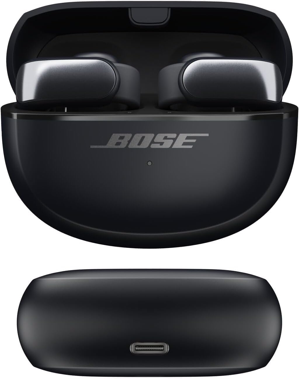 Bose Ultra Open Earbuds - Bluetooth Open Ear Earbuds with OpenAudio for Awareness  Clip-On Design for Comfort  Water Resistant  Up to 48 Hrs of Playtime  Black