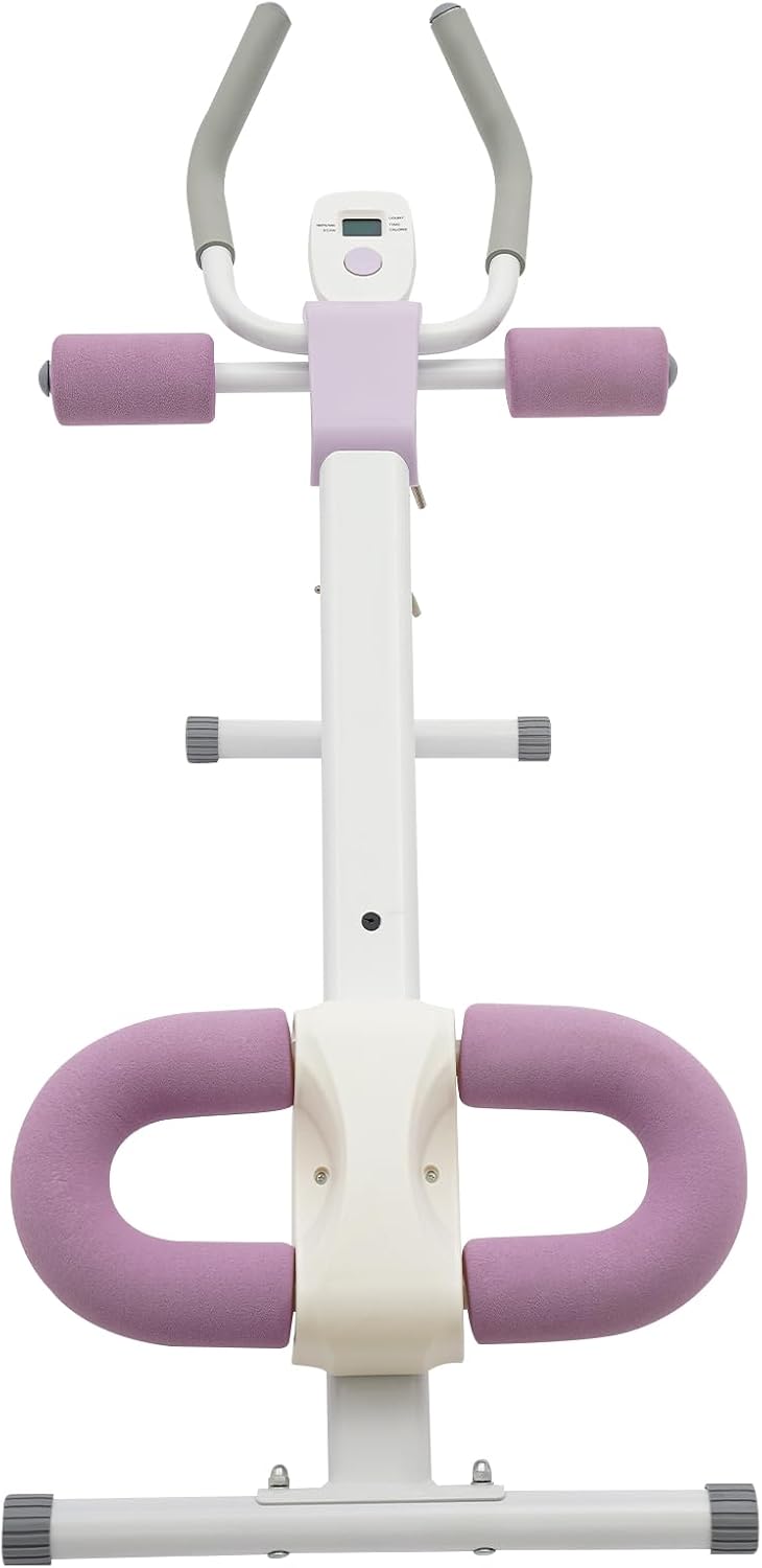 Ab Machine Ab Workout Equipment Adjustable Abdominal Trainer Whole Body Exercise Machine Stomach Waist Cruncher Core Toner Leg Thighs Buttocks Shaper Foldable Home Gym Equipment