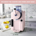 GreenPan Frost Ice Cream Maker & Slushie Machine, Soft Serve, Sorbet, Margaritas, Milkshakes, Frozen Yogurt, No Pre-Freezing, Ready in 15 Mins, 6 Modes, 7 Textures, Self-Cleaning, Family Size, Pink