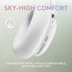 Logitech G735 Wireless Gaming Headset  Customizable LIGHTSYNC RGB Lighting  Bluetooth  3.5 MM Aux Compatible with PC  Mobile Devices  Detachable Mic - White Mist