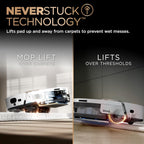 Shark Robot Vacuum & Mop Combo, PowerDetect NeverTouch Pro, Pad Wash & Dry, 60-Day Debris Capacity, 5PowerDetect Technologies,White,AV2800ZE, for Carpets & Hardfloors