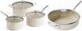 Redchef Cooking Pot Set Induction 5Qt, Saucepan Set 2.5/3.5Qt, 5QT Ceramic Saute Pan with Lid, Compatible All Cooktops, PTFE PFAS Free (Beige)