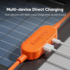 Jackery SolarSaga 100W Air Solar Panel  23% Conversion Efficiency Bifacial Panels  IP65 Waterproof  Foldable and Portable Solar Charger for Power Stations  RVs  Camping  Off-Grid Life  and PV Charging