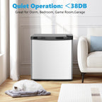 Electactic 1.7 Cu.ft Mini Fridge with Freezer, Compact Refrigerator, Single Reversible Door, Ultra Quiet, Energy Efficient for Office, Dorm, Bedroom, Apartment, Silver