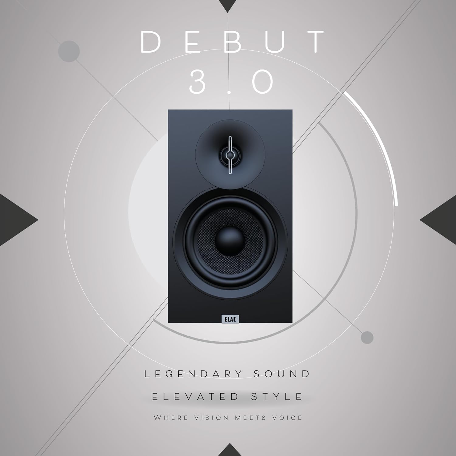 ELAC Debut 3.0 DB63-BK Bookshelf Speakers  Black Ash (Pair) - 1” Aluminum Dome Tweeter & 6.5” Aramid Fiber Woofer - 2-Way Bass Reflex - 42Hz to 38KHz Response