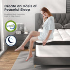 Queen Size Mattresses, 14 Inch Hybrid Queen Mattress in a Box, Medium Firm Memory Foam and Pocket Springs, Strong Edge Support, Pressure Relief