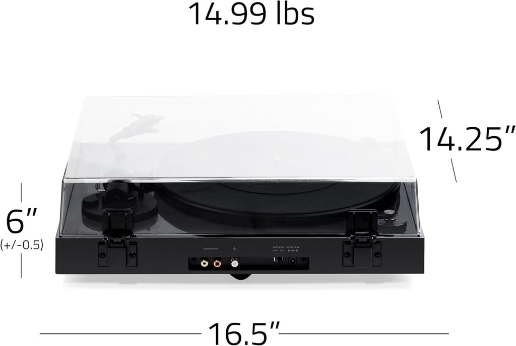 Fluance RT82 Reference High Fidelity Vinyl Turntable Record Player with Ortofon OM10 Cartridge  Speed Control Motor  High Mass MDF Wood Plinth  Vibration Isolation Feet - Piano Black