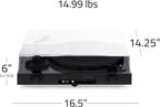 Fluance RT82 Reference High Fidelity Vinyl Turntable Record Player with Ortofon OM10 Cartridge  Speed Control Motor  High Mass MDF Wood Plinth  Vibration Isolation Feet - Piano Black