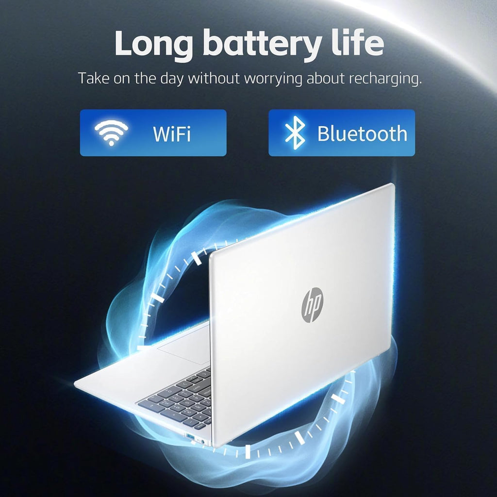 HP 15.6" Business Laptop Computer with Microsoft 365 • 2026 Edition • Copilot AI • Intel 4-Core N100 CPU • 1.1TB Storage (1TB OneDrive + 128GB UFS) • Windows 11 • w/o Mouse