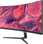 CRUA 30Inch Ultrawide Curved Monitor  21:9 FHD(2560x1080P) VA Computer Monitor  120% sRGB 100HZ 1500R PC Monitors Support FreeSync  Wall-Mounted  with HDMI/DP Display Port-Black