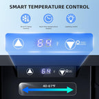 Antarctic Star 18L Beverage Refrigerator Cooler 24Can, Mini Fridge with Quiet Compressor, LED Light,Freestanding Small Fridge with Electronic Temperature Control for Home and Bar(40-61 ℉)