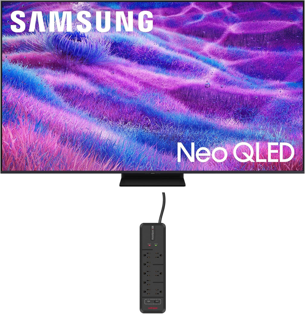 Samsung QN65QN80FAFXZA 65 Inch Neo QLED QN80F Series Supreme UHD 4K TV with an AudioQuest G8 8-Outlet USB-A/USB-C AC Power Surge Protector (2025)