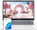 HP 14" Moonlight Blue Laptop with Office 365  AMD CPU  4GB DDR5 On-Board RAM  1.1TB Storage (128GB SSD and 1TB OneDrive)  HD Display  Windows 11  Energy-Efficient & Quiet Performance