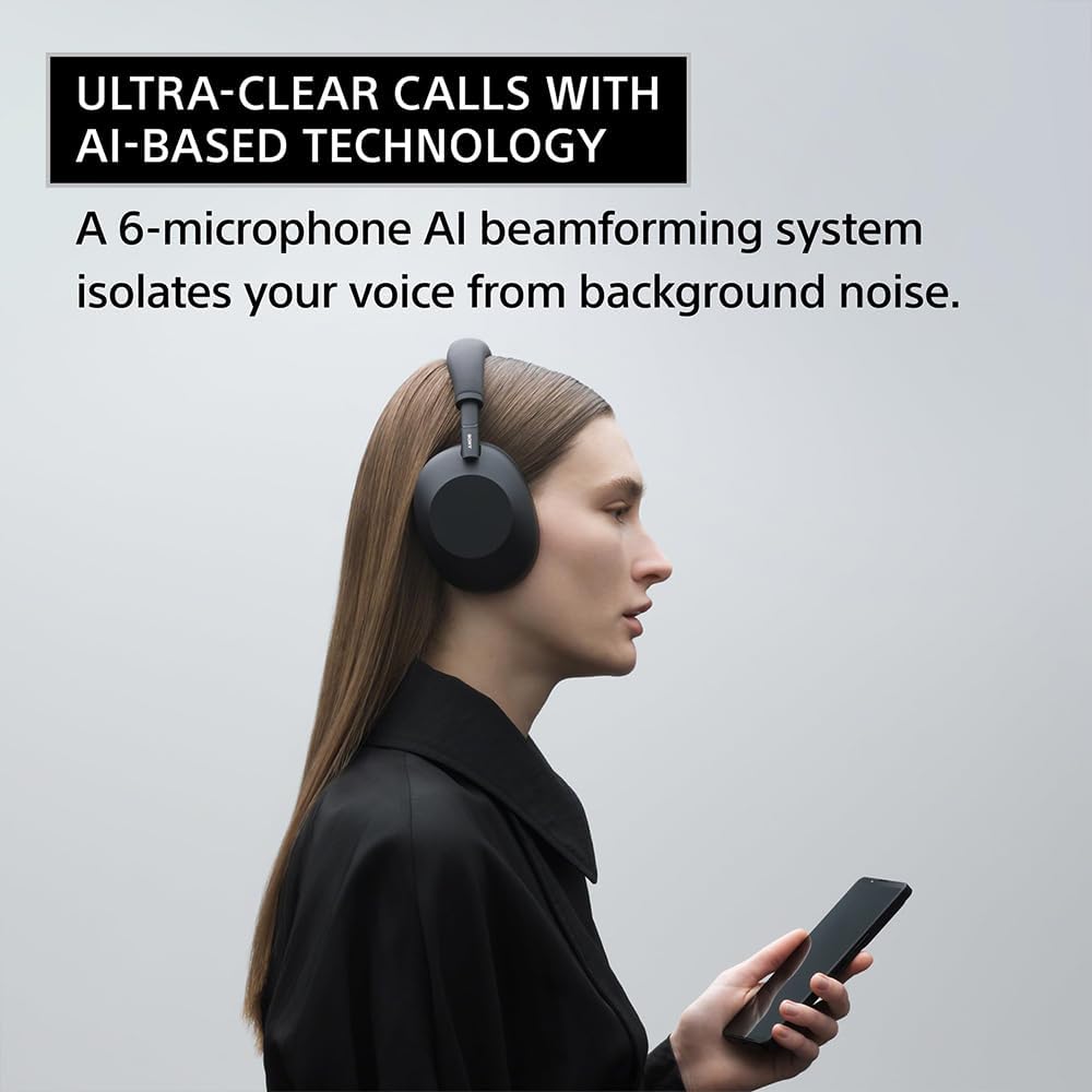 Sony WH-1000XM6 The Best Noise Canceling Wireless Headphones  HD NC Processor QN3  12 Microphones  Adaptive NC Optimizer  Mastered by Engineers  Studio-Quality  30-Hour Battery with Deco Guide Bundle