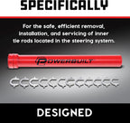 Powerbuilt Master Inner Tie Rod Removal Tool Kit, 13 Pieces, Steering and Suspension, Adapter and Extension Wrench, Storage Case - 647785