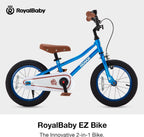 RoyalBaby Kids Bike, Terra EZ Balance to Pedal Convertable Bicycle, 14 16 18 Inch Easy Learn Balancing to Biking Boys Girls Ages 3-9 Years Beginners