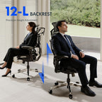 FLEXISPOT ErgoX-PRO Ergonomic Office Chair Black – AeroWeave 5.0 Mesh Seat, 5D Lumbar, 7D Armrests, 4D Headrest, 551LBS Capacity – Office, Gaming, Home