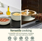 Cuisinart 13-Pc ClickSmart Nonstick Detachable Handle Ceramic Cookware, Pots and Pans Set, Stackable Space-Saving Design, Compatible with All Stovetops, Induction & Oven Safe, PURELYCERAMIC