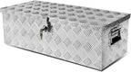 Auto Dynasty 30 Inch Truck Tool Box, Heavy Duty Aluminum Truck Bed Toolbox for Pickup RV Trailer, Underbody Truck Box Storage Organizer Chest with Side Handle and Lock, 30" x 13" x 10", Silver