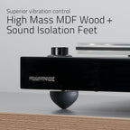 Fluance RT85 Turntable with Ortofon Cartridge  Acrylic Platter  Speed Control  and Vibration Isolation - High Fidelity Vinyl Record Player
