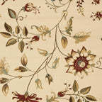 SAFAVIEH Lyndhurst Collection Area Rug - 8' x 11', Ivory & Multi, Traditional Floral Design, Non-Shedding & Easy Care, Ideal for High Traffic Areas in Living Room, Bedroom (LNH552-1291)