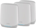 NETGEAR Orbi Whole Home Tri-Band WiFi 6 Mesh Network System (RBK753P) – Router with 2 Satellite Extenders – Security Features - Coverage up to 7 500 sq. ft.  75 Devices - AX5200 (Up to 5.2Gbps)
