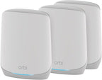 NETGEAR Orbi Whole Home Tri-Band WiFi 6 Mesh Network System (RBK753P) – Router with 2 Satellite Extenders – Security Features - Coverage up to 7 500 sq. ft.  75 Devices - AX5200 (Up to 5.2Gbps)