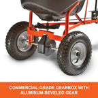 Agri-Fab 45-0463 Pull Behind Broadcast Spreader 130 lb. Hopper Capacity Designed for Seed  Fertilizer  Salt  Ice Melt with Universal Hitch 12 ft. Spread Width for Riding Lawn Mowers and Lawn Tractors